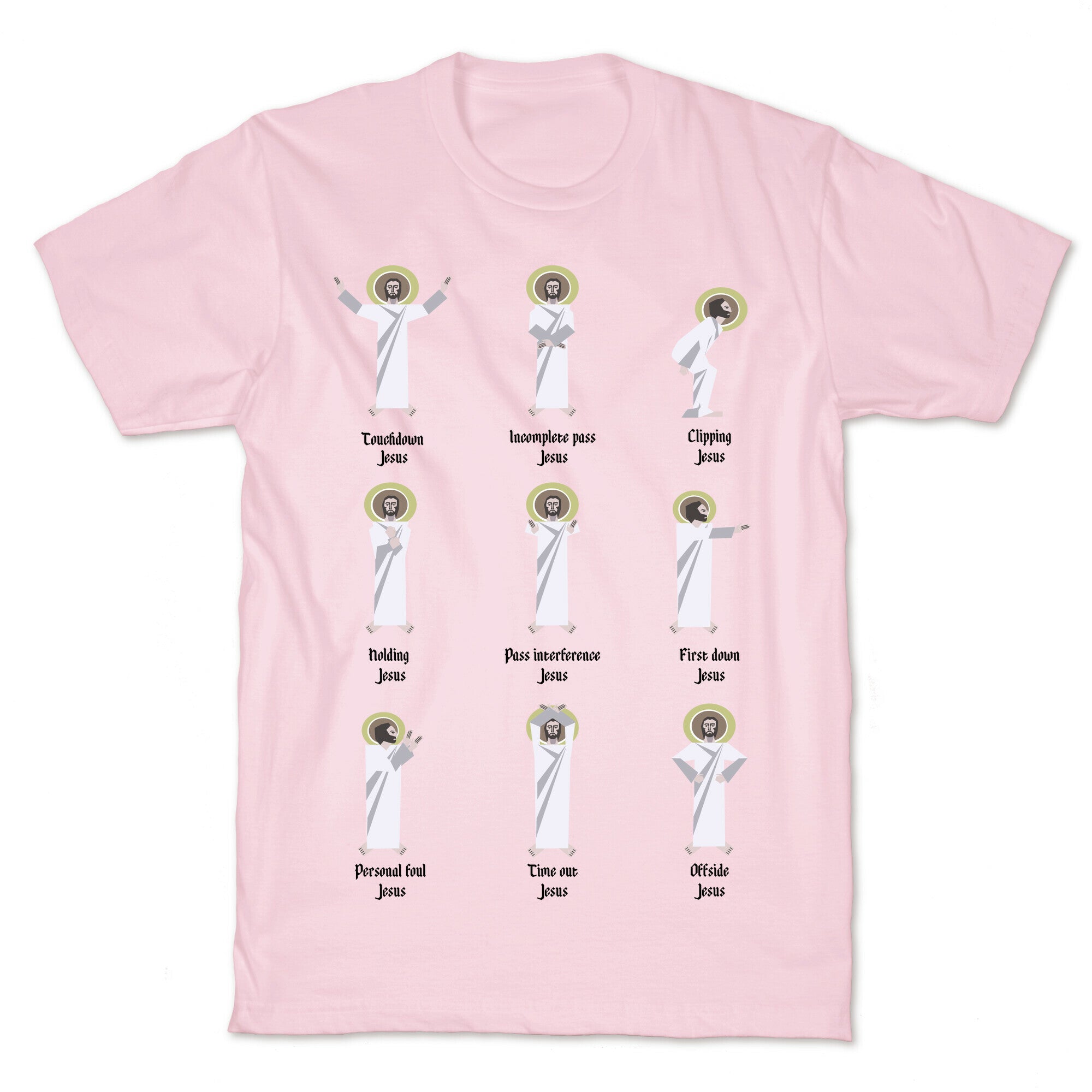 Touchdown Jesus (Black Type) T-Shirt